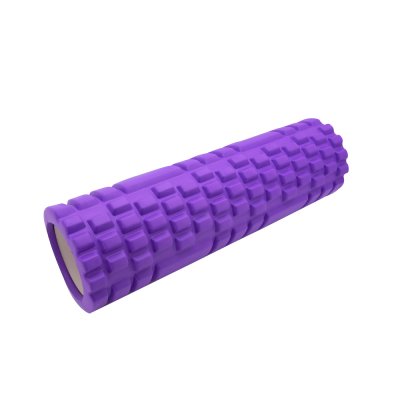 Массажный ролик для йоги и пилатеса ABS, 45*14см фиолетовый-3