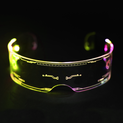 Очки Cyberpunk style светодиодные для селфи Hype-3