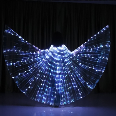 Светодиодные крылья для танцев Butterfly dance, белые-1